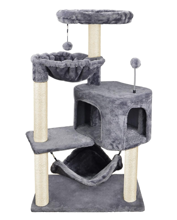 Cat tree with big hammock and condo features