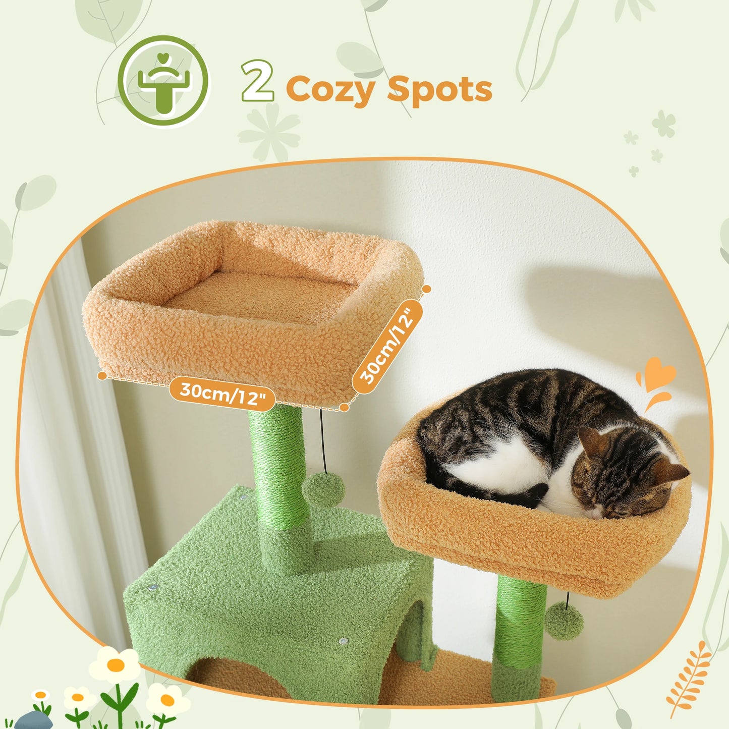 Cat Tree Tower with Hammock, Scratching Posts – Best for Kittens