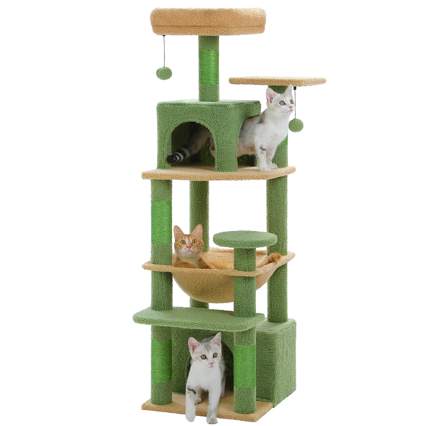 Cat Tree Tower with Hammock, Scratching Posts – Best for Kittens