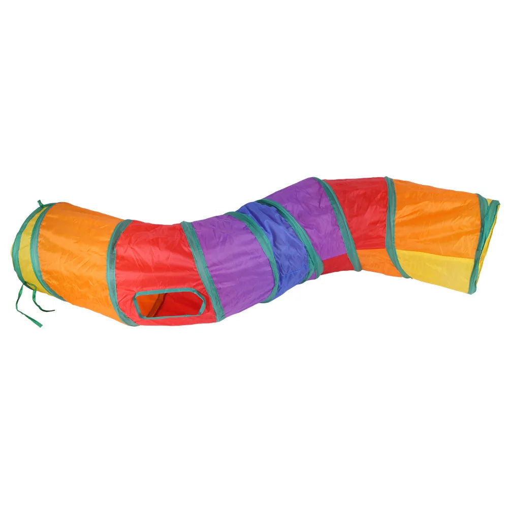 Foldable Cat Tunnel Toy – Indoor Pet Play Tube with Crinkle Paper