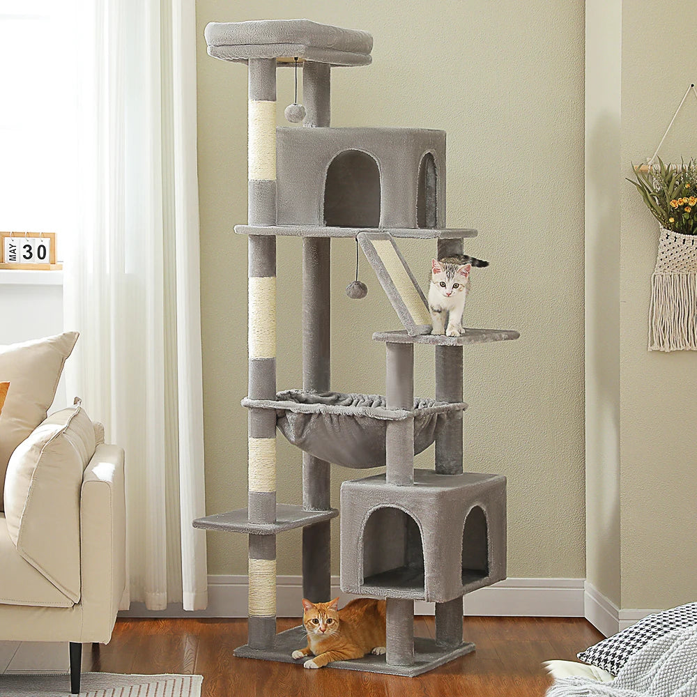 180cm Large Cat Tree Tower with Hammock – Best cat trees for kittens