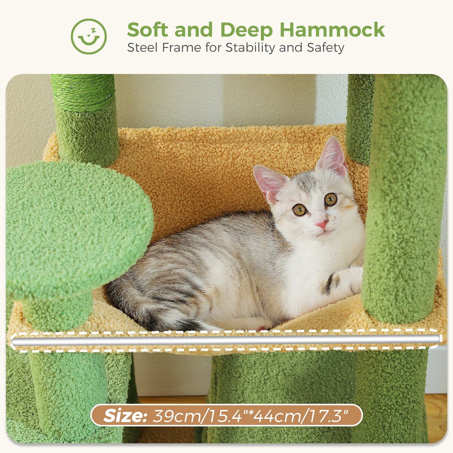 Cat Tree Tower with Hammock, Scratching Posts – Best for Kittens