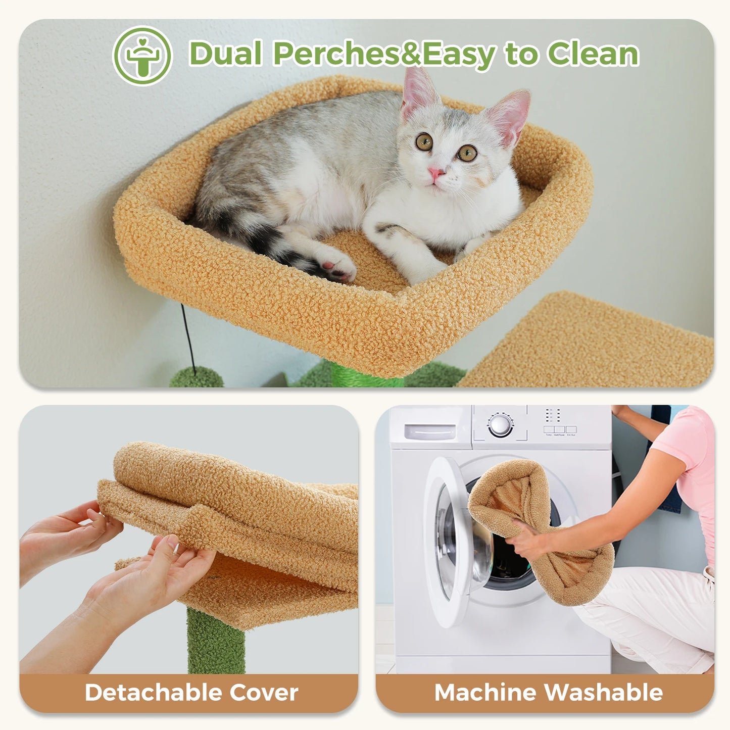 Cat Tree Tower with Hammock, Scratching Posts – Best for Kittens