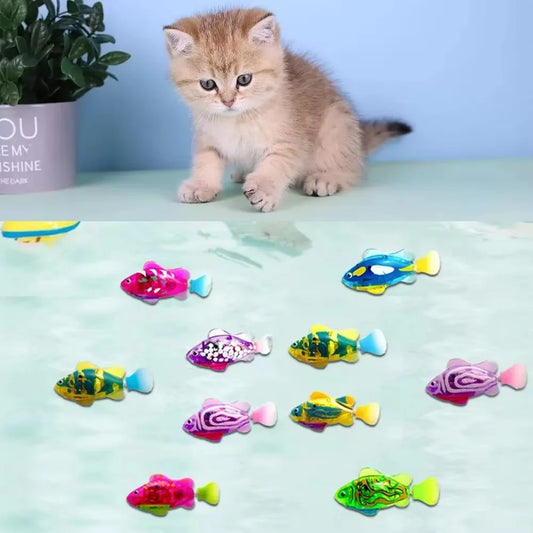 LED Robot Fish Cat Toy – Interactive & Glowing Pet Fun 