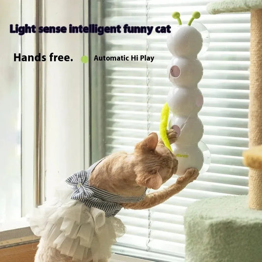 Motion-Activated Cat Toy - Automatic Wack-A-Worm Teaser