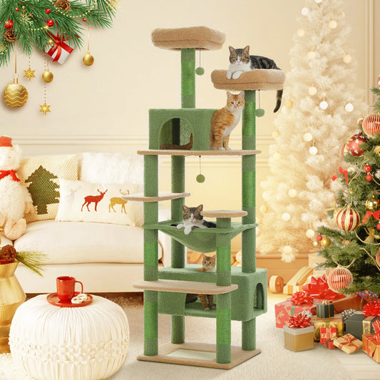 Cat Tree Tower with Hammock, Scratching Posts – Best for Kittens